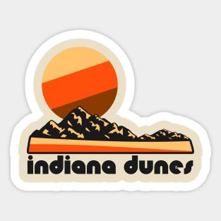 Retro Indiana Dunes ))(( Tourist Souvenir National Park Design Sticker